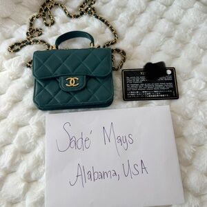 Chanel Green Quilted Women's Bag